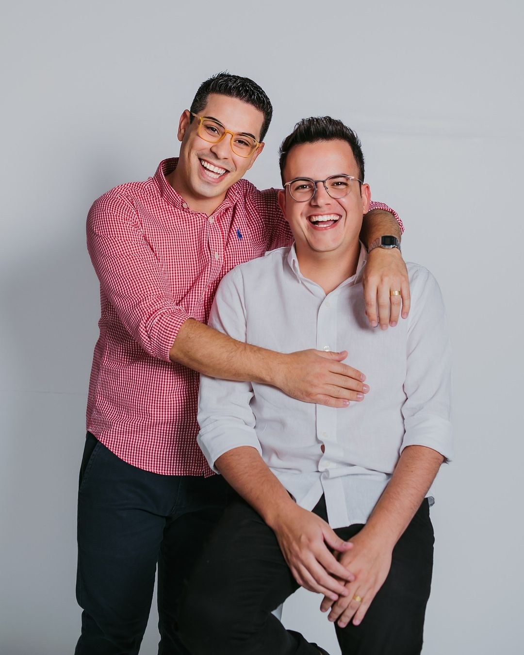 João e Roney, sócios da Ótica Jardins